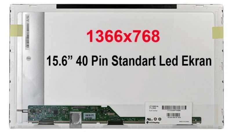 15.6 Ekran 40 Pin Standart Led Panel 1366x768